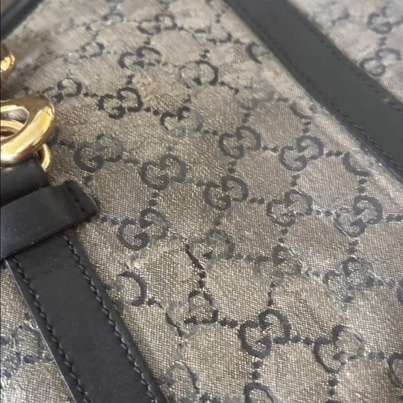 Gucci Jackie Coated Canvas Gold Horsebit - Picture 7 of 12